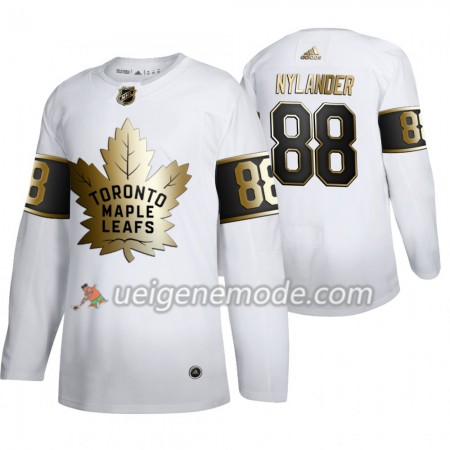 Herren Eishockey Toronto Maple Leafs Trikot William Nylander 88 Adidas 2019-2020 Golden Edition Weiß Authentic